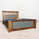 Margot Hand Painted Solid Wood Bed with Storage