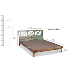 Mavis Solid Sheesham Wood Bed
