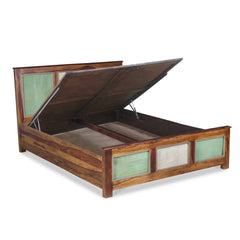 Ellis Solid Wood Bed in vintage Finish