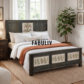 Cynthia Hand Painted Solid Wood Bed