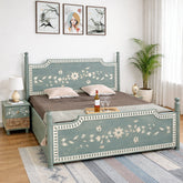 Olive Athens Solid Wood Bed