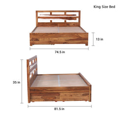 James Sheesham Wood Bed