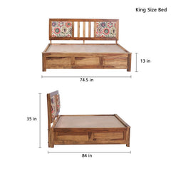 Evelyn Sheesham Wood Bed