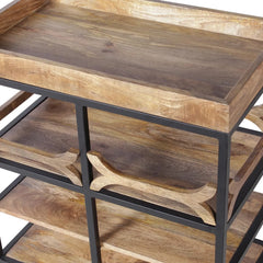 Salome Solid Wood and Iron Bar Trolly