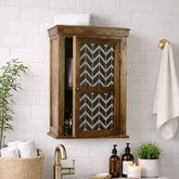 Solid Wood hand Painted Bath Cabinet