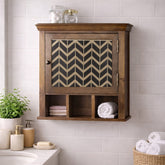 Solid Wood hand Painted Bathroom Cabinet in 2 Sizes