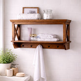 Solid Wood Bathroom Shelf