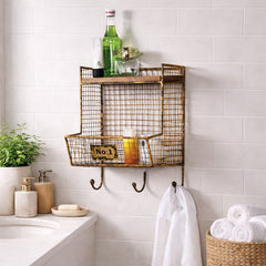 Industrial Vintage Bath Shelf
