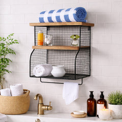 Modern Farmhouse Bath Wall Shelf