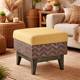 Tyler Wooden Stool with storage