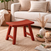 Vintage Red Wooden Stool