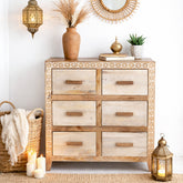 Adrien Solid Wood Hand Carved Cabinet