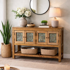 Louis Solid Wood Handpainted Cabinet