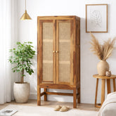 Edward Sheesham 2 Door Tall Cabinet and Sideboard