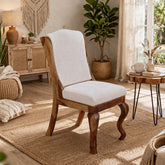 Nicole Solid Wood Chair with Upholstery