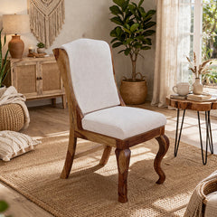 Nicole Solid Wood Chair with Upholstery