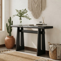 Aurevia Black Colsole Table in Mango Wood