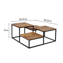 Nova Iron and Wood Coffee Table