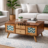 Carlos Wooden Coffee Table in 2 Sizes