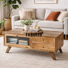 Maple Floral Painted Coffee Table in 2 Sizes