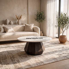 Legnaro Round Coffee Table with Marble