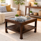 Ashley Cheveron Walnut Coffee Table in 2 Sizes
