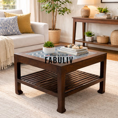 Ashley Cheveron Walnut Coffee Table in 2 Sizes