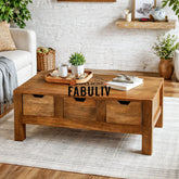 Susan Natural Rectangular Coffee Table 39" X 20"