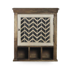 Alfredo Solid Wood Hand Painted Vintage Wall Shelf in 2 Sizes