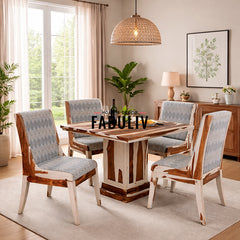 Callisto Solid Wood Four Seater Dining Set