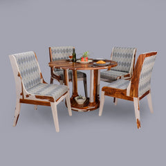 Cosimo Solid Wood Four Seater Dining Set
