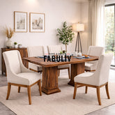 Enrico Solid Wood Six Seater Dining Set