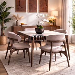 Clarion Marble Top 4 Seater Dining Set