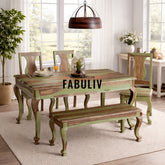 Pansy Solid Wood Six Seater Dining Set