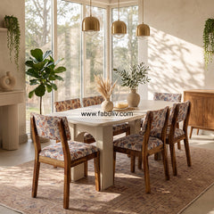 Avorio Dining Set with 6 Chairs