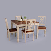 Riviera Solid Wood Four Seater Dining Set