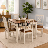 Riviera Solid Wood Four Seater Dining Set