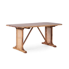 Lucas Rattan Sheesham Wood 6 Seater Dining Table