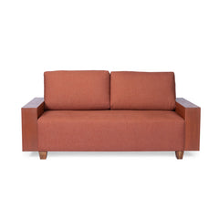 Noah Large 2 Seater Sofa with Wooden Handrest - Fabuliv