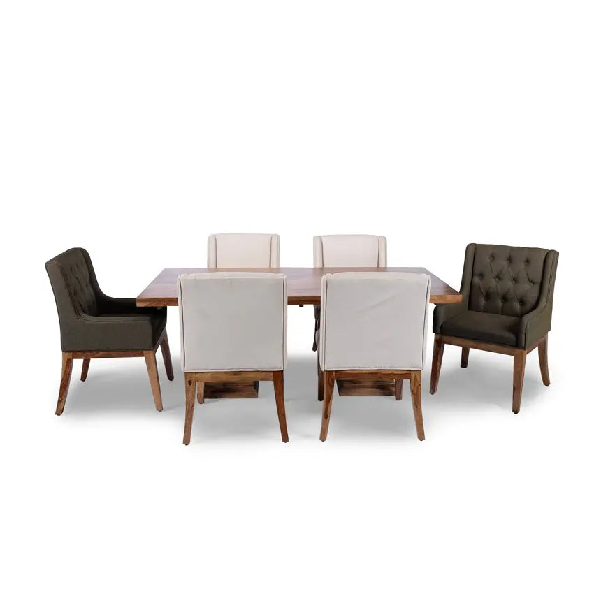 Enrico Solid Wood Six Seater Dining Set 