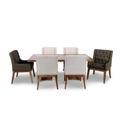 Enrico Solid Wood Six Seater Dining Set