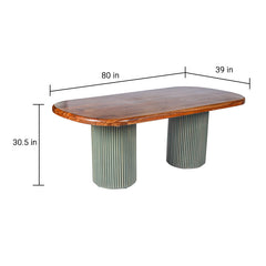 Da Vinci Sheesham Wood Dining Table