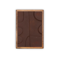 Wooden Wall Art Set of 3 in Vintage Rust Colour