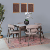 Clarion Marble Top 4 Seater Dining Set