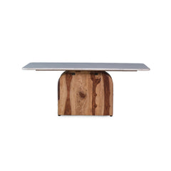 Timbero Marble Top and Wood Coffee Table