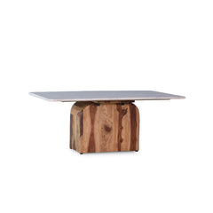 Timbero Marble Top and Wood Coffee Table