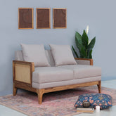 Arbor Rattan Sofa 2 Seater Textured Light Brown