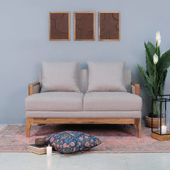 Arbor Rattan Sofa 2 Seater Textured Light Brown