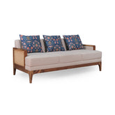Arbor Rattan Sofa 3 Seater Textured Ivory