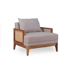 Arbor Rattan Sofa 1 Seater Textured Light Brown